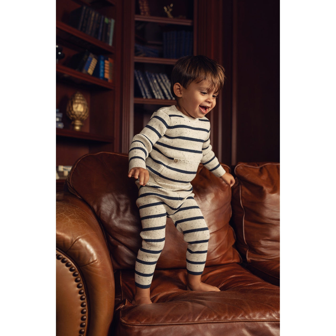 Melange Striped Baby Knit Set - Kidichic