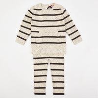 Thumbnail for Melange Striped Baby Knit Set - Kidichic