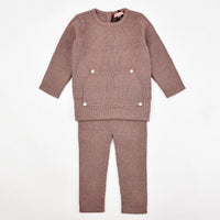 Thumbnail for Melange Striped Baby Knit Set - Kidichic