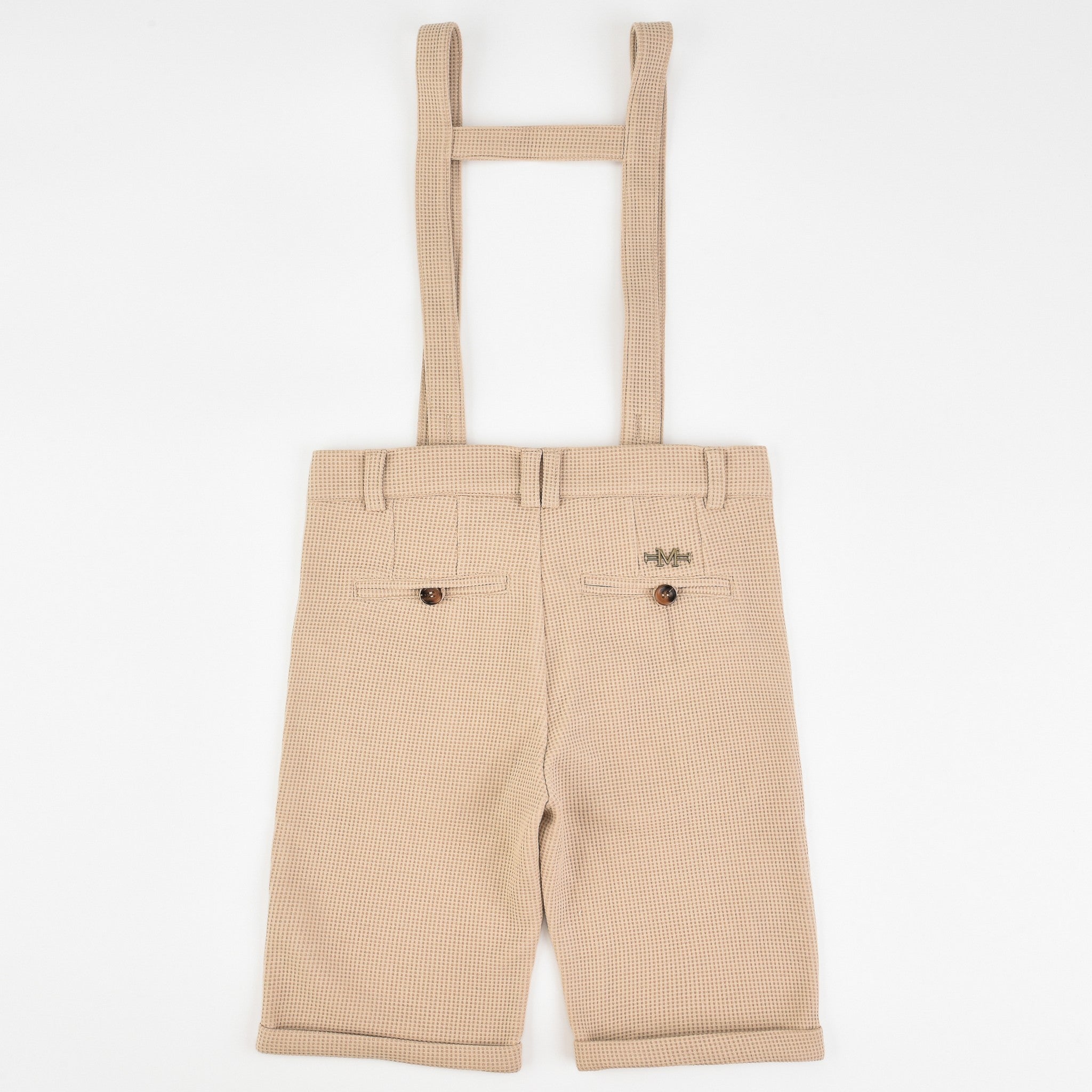 Melange Suspender Shorts - Kidichic