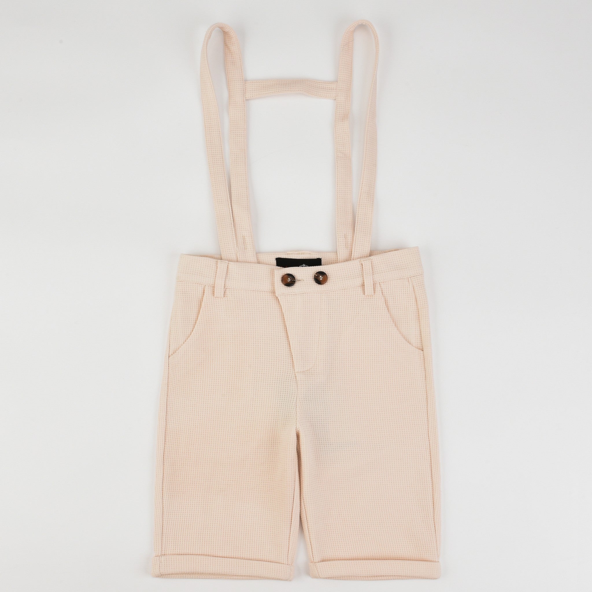 Melange Suspender Shorts - Kidichic