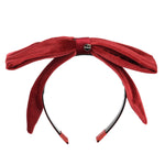 Nana Hanging Bow Velour Headband - Kidichic