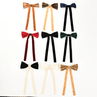 Thumbnail for Nana Two-Tone Velvet Bow Clip - Kidichic