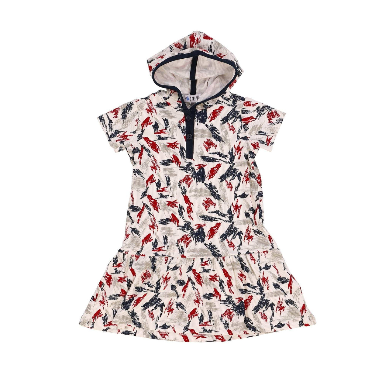Rib Print SS Dress - Kidichic