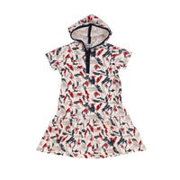 Rib Print SS Dress - Kidichic