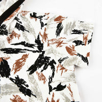 Rib Print SS Dress - Kidichic