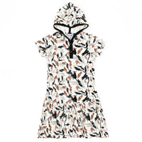 Rib Print SS Dress - Kidichic