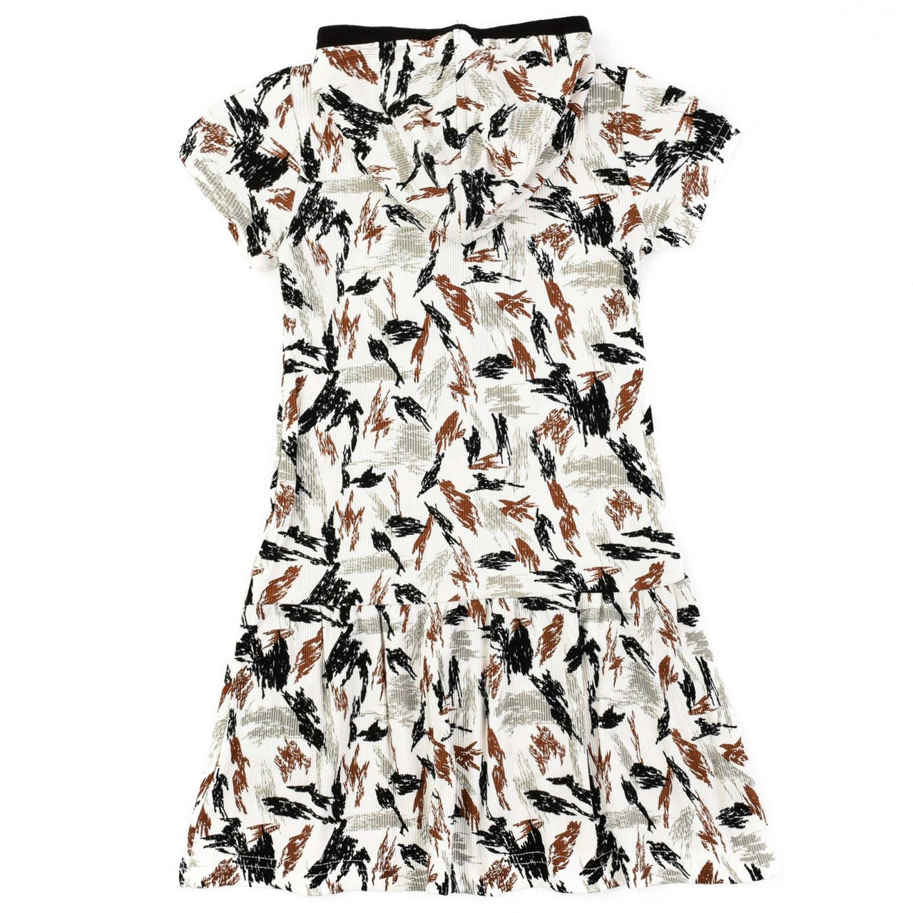 Rib Print SS Dress - Kidichic