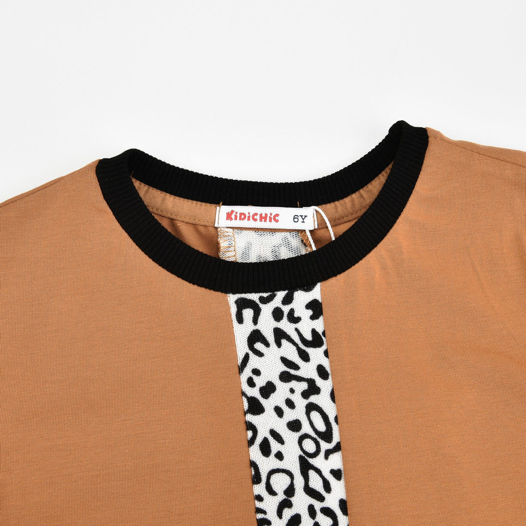 Shirt With Leopard Stripe - Kidichic
