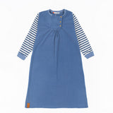 Striped Sleeves Nightgown - Kidichic