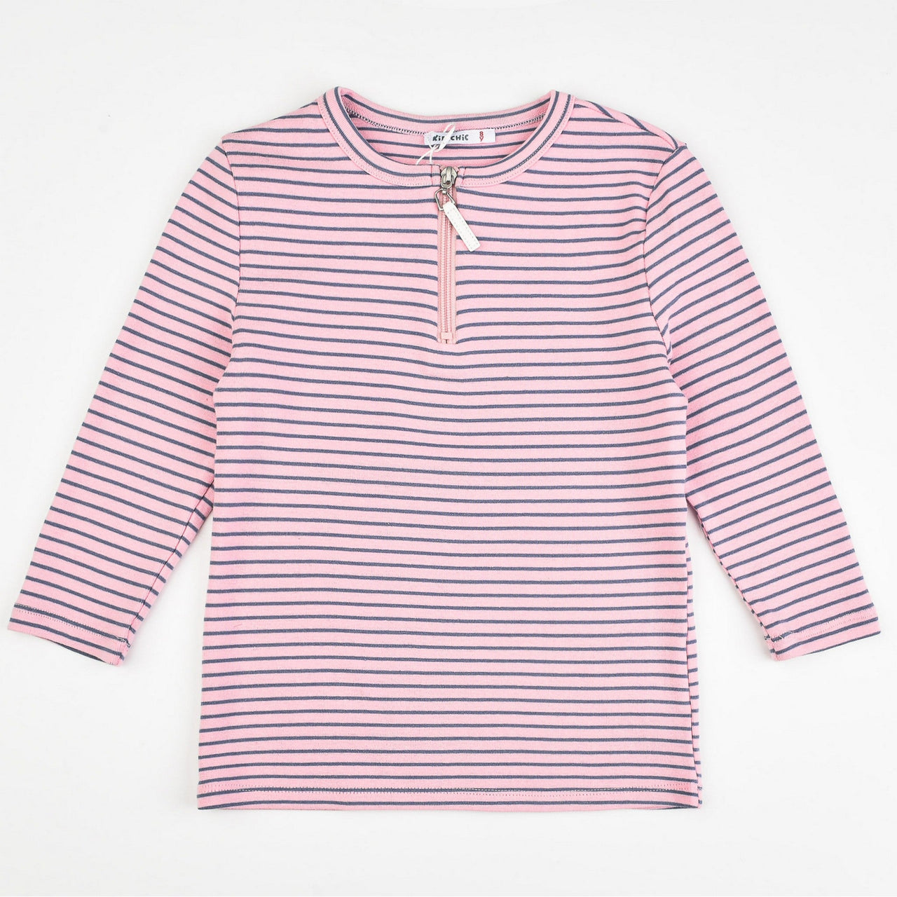 Striped Zipper Tee - Kidichic