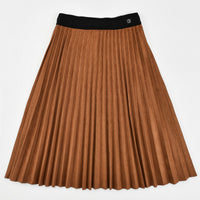 Thumbnail for Suede Pleated Skirt - Kidichic