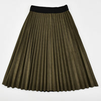 Thumbnail for Suede Pleated Skirt - Kidichic