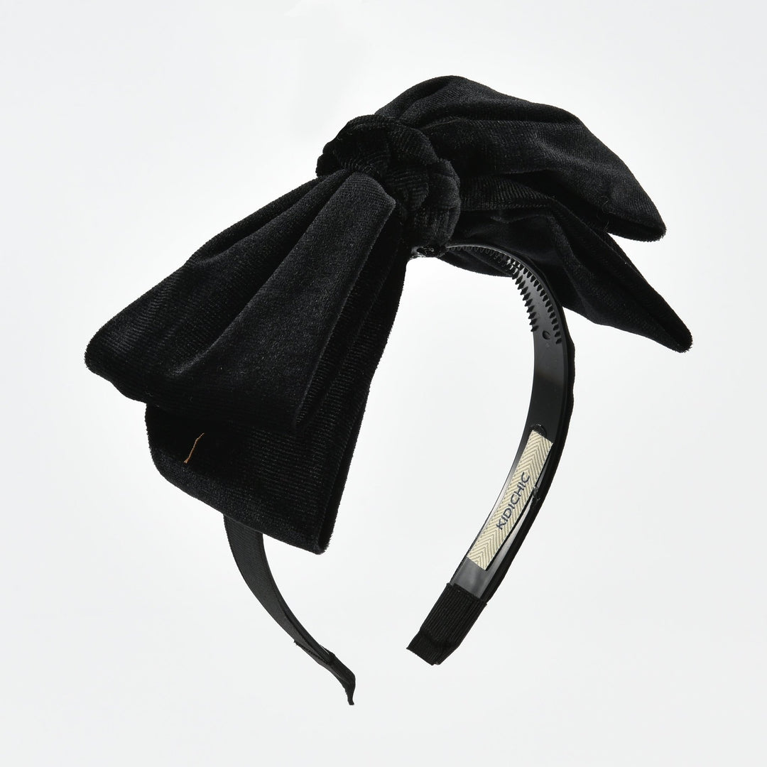 Velour Bow Headband - Kidichic