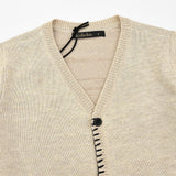 Wide Rib Stitch Button Sweater - Kidichic